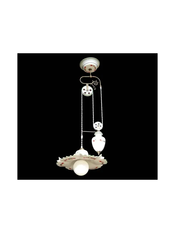Compra Oggi Stesso Lampadario a sospensione con peso in ceramica 1 luce BGA 1568-S
