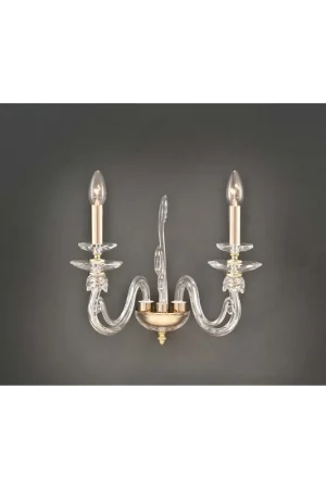 Applique in cristallo oro classico 2 luci Design Swarovsky Zuela Compra Adesso