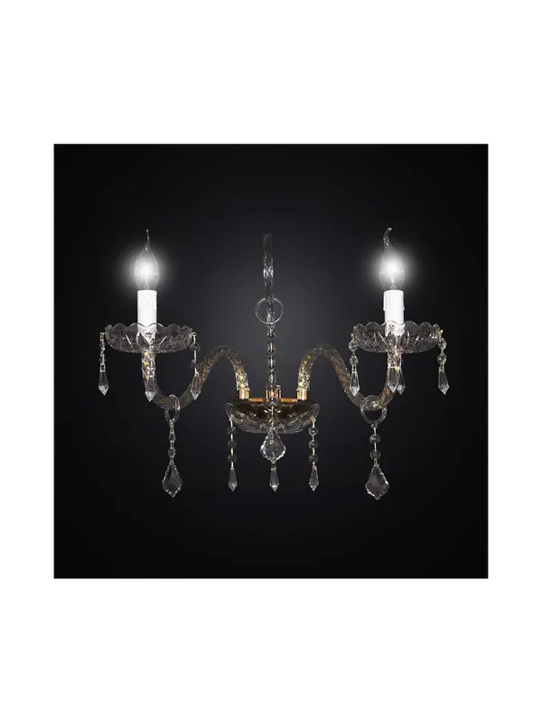 Applique classico in cristallo 2 luci Design Swarovsky BGA 657 Quantità Limitata