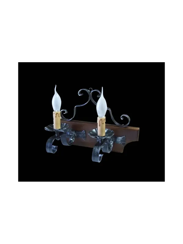 Compra Online Applique rustico in ferro battuto 2 luci BGA 1167