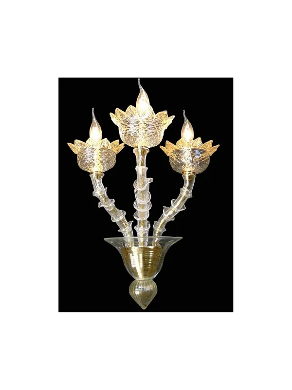 Esclusivo Applique murano classico 3 luci BGA 1408
