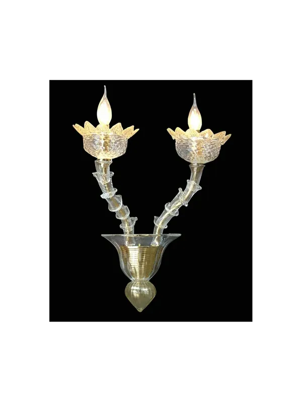 Applique murano classico 2 luci BGA 1408 Nuova Collezione