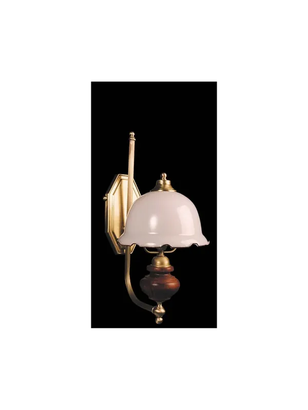 Prezzo Conveniente Applique classico in ottone e legno 1 luce BGA 824