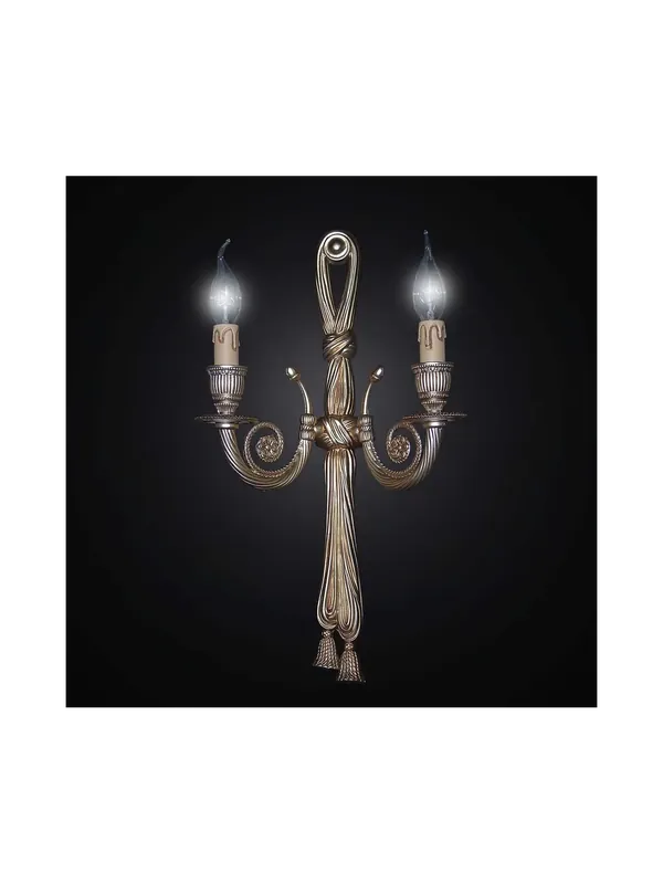 Non Perdere Applique classico in ottone 2 luci BGA 2400-A2