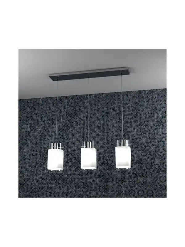 Soddisfatti O Rimborsati Lampadario moderno con vetro 3 luci tpl 0687