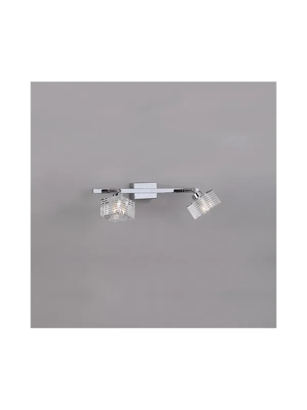 Affare Applique moderno con vetro cubo 2 luci tpl 0694