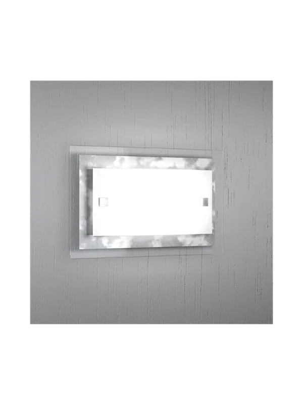Nuovo Arrivo Applique moderno vetro foglia argento1 luce tpl 0721