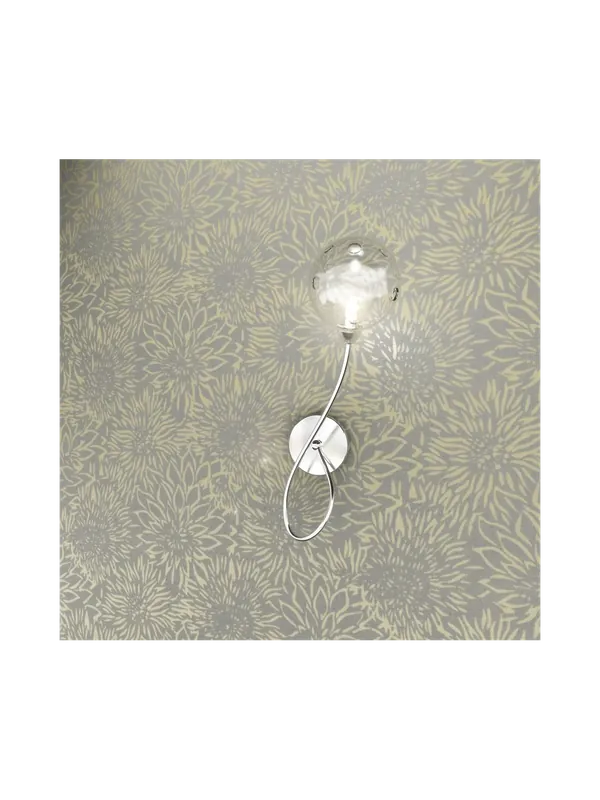 Ultimissimo Modello Applique 1 luce cromato con vetro trasparente tpl 0700
