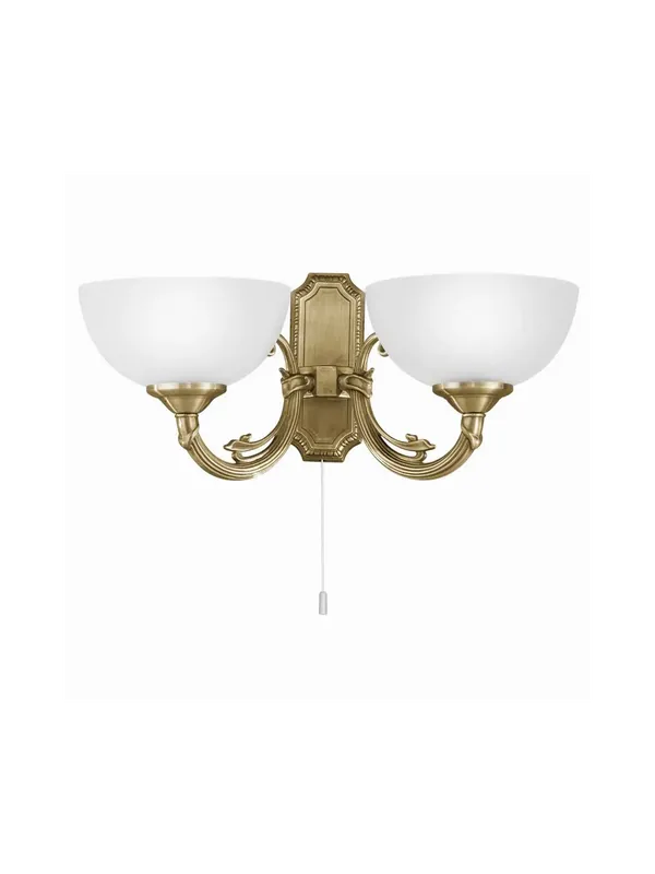 Applique classico 2 luci bronzo oro GL1587 Prezzo Conveniente