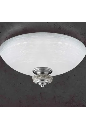 Acquista Ora Plafoniera in vetro e porcellana 1 luce Pl 142/30