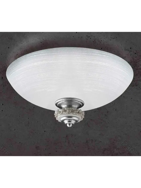 Acquista Ora Plafoniera in vetro e porcellana 1 luce Pl 142/30