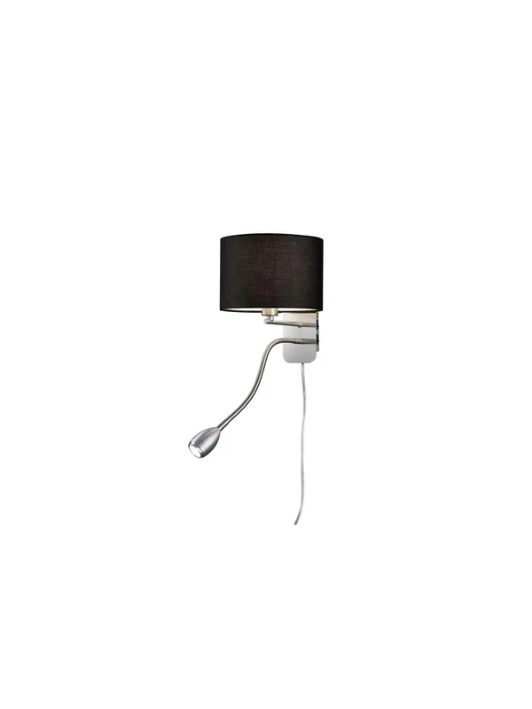 Applique a Led nero in stoffa TR392 Reso Gratuito