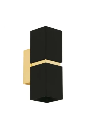 Vendita Finale Applique a led 6,6w moderno nero e oro quadrato GL1605