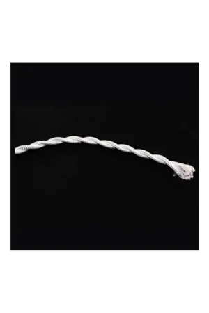1mt cavo Treccia cotone Bianco 2x1 Economico