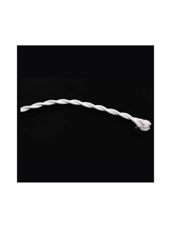 1mt cavo Treccia cotone Bianco 2x1 Economico