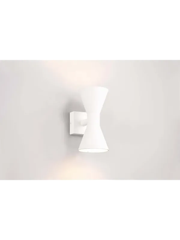 Esclusivo Applique da esterno moderno bianco 2 luci per balcone veranda TR447