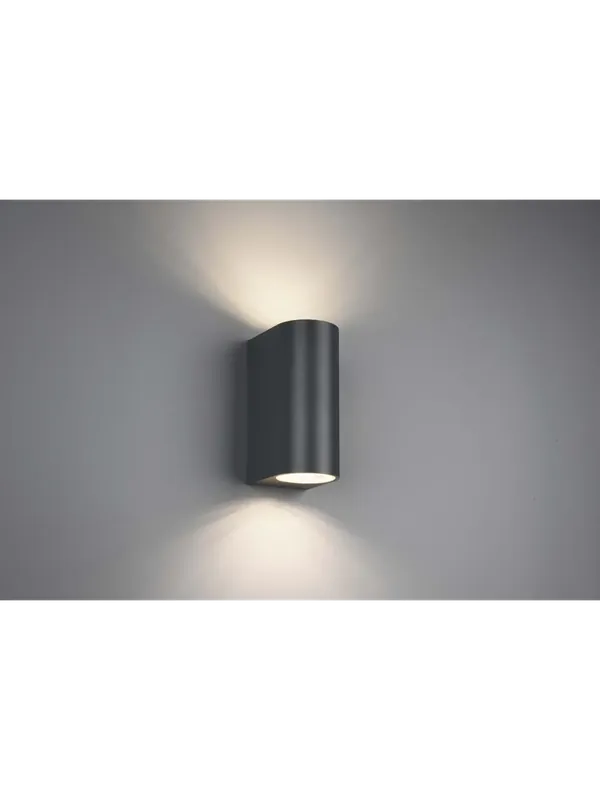 Prezzo Ridotto Applique da esterno moderno antracite 2 luci per balcone veranda TR437