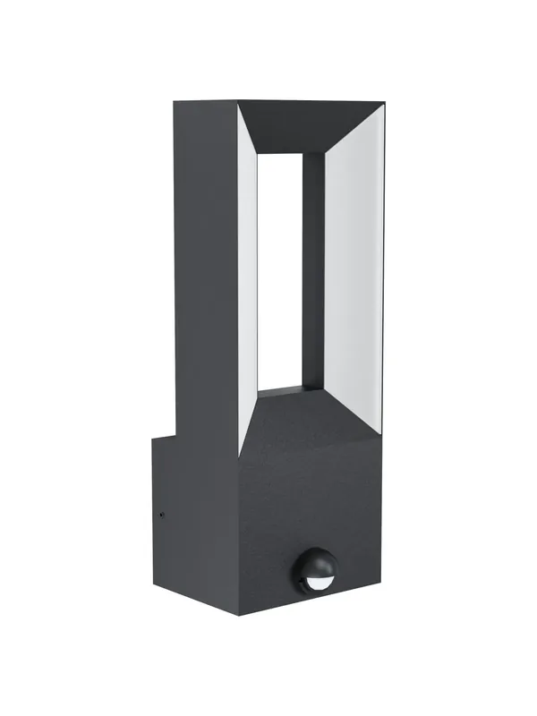 Applique moderno da esterno a led con sensore nero GL0247 per veranda giardino Prezzo Conveniente