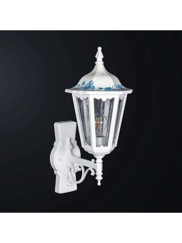 Applique per esterno alluminio classico e ceramica 1 luce BGA 3155-a1 blu Prezzo Conveniente