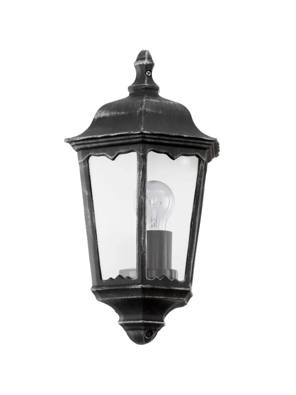 Esclusivo Applique da esterno classico 1 luce nero-argento GL1344