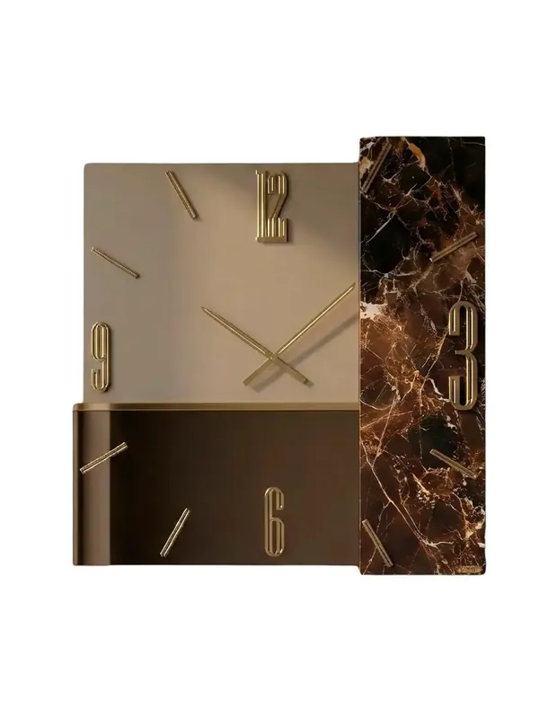 Offerta Orologio da parete moderno luxury in resina legno e vetro atd 184