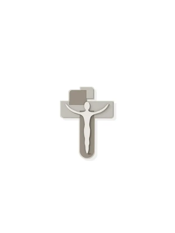 Più Venduto Crocifisso moderno stilizzato sacro in legno 30x40 taglio laser AB067
