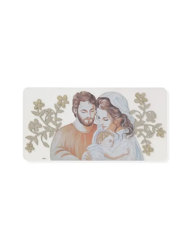 A Buon Prezzo Quadro capezzale moderno sacra famiglia in legno 120x60 taglio laser AB053