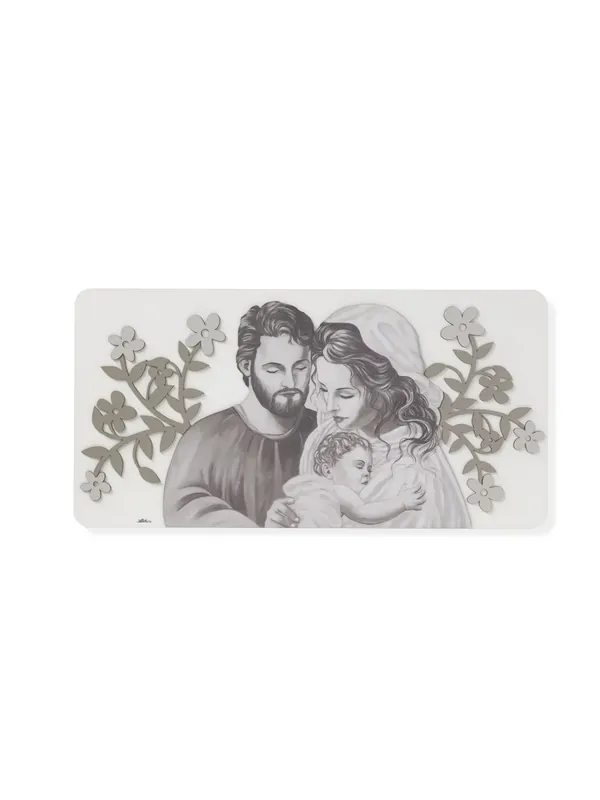 Quadro capezzale moderno sacra famiglia in legno 120x60 taglio laser AB052 Affare