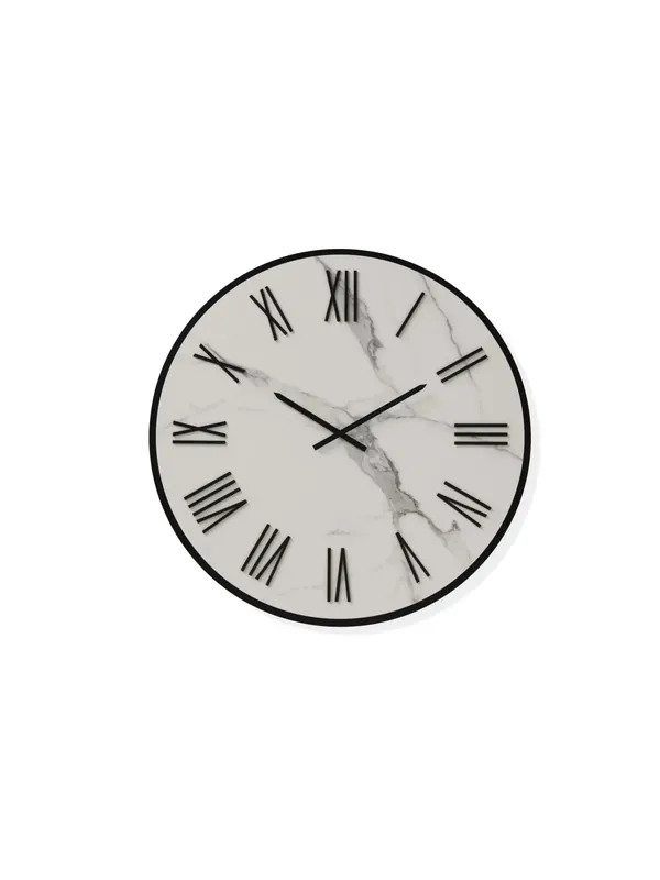 Prezzo Basso Orologio da parete moderno in gres e legno nero AB089