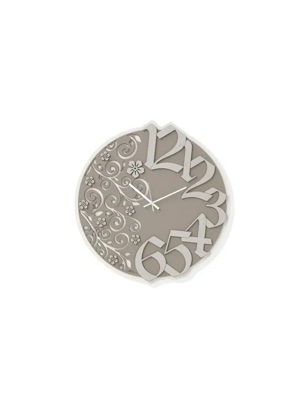Orologio da parete moderno in legno tortora grigio taglio laser AB040 Compra Oggi Stesso