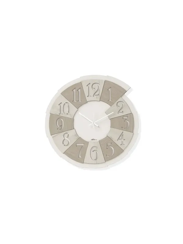 Esclusivo Orologio da parete moderno in legno rovere chiaro taglio laser AB030