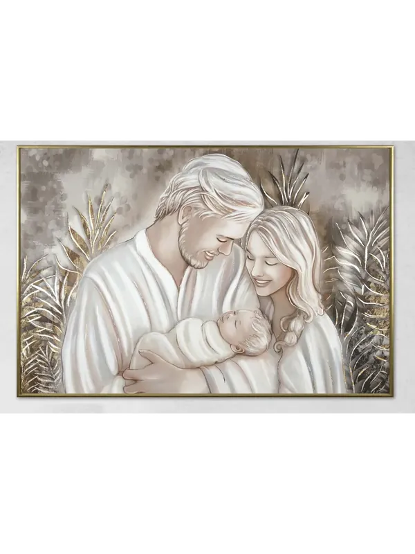 Capezzale quadro tela 90x60 con cornice da parete moderno sacro atd 070 Solo Oggi