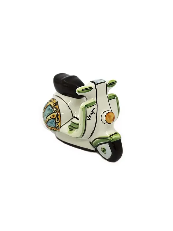 Vespa moto in ceramica di caltagirone siciliana decorata a mano h.8.5cm Acquista Ora