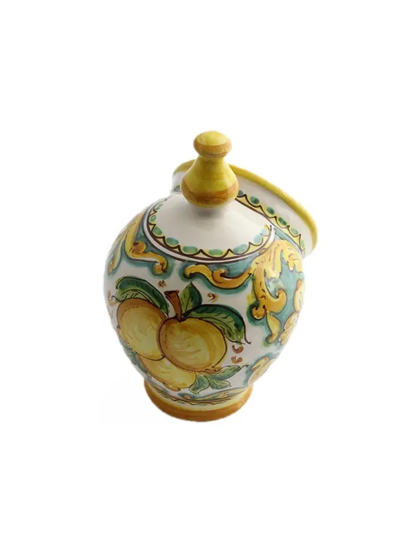 Saliera in ceramica siciliana art.15 dec. Limoni Economico