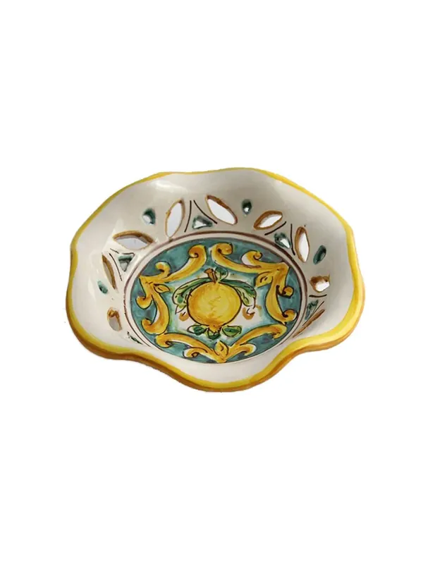 Ciotola piccola in ceramica siciliana art.23 dec. Limoni Prezzo Di Fabbrica