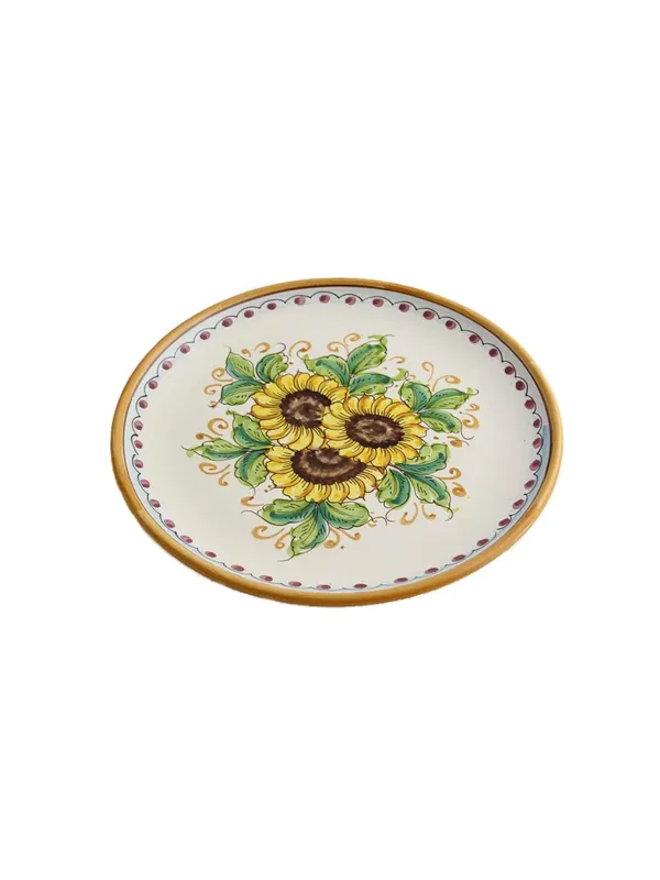 Bestseller Piatto in ceramica siciliana art.12 dec. Girasole