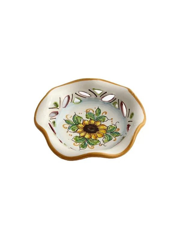 Scelto Dai Clienti Ciotola piccola in ceramica siciliana art.23 dec. Girasole