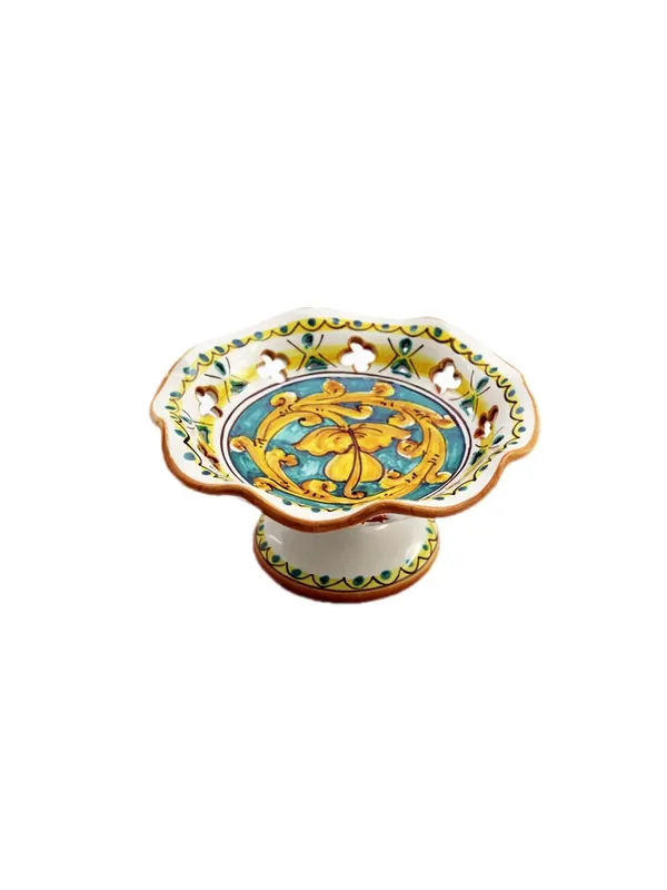Direttamente Dal Produttore Centrotavola alzata piccola in ceramica siciliana art.5 dec. Gianluca