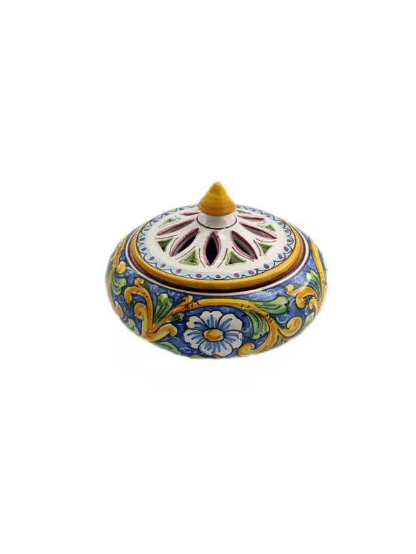 Subito Disponibile Porta caramelle grande in ceramica siciliana art.1 dec. Barocco