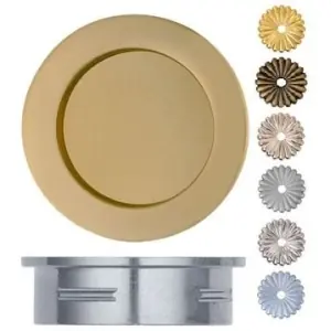 Sconto Maniglia incasso OMP PORRO modello 595 diametro 50 per serramento in ottone oro lucido