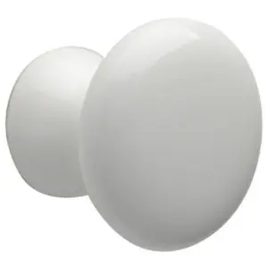 Pagamento Sicuro Pomolino MITAL modello 050 diametro 27 per mobile in ceramica bianca