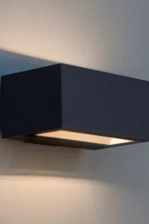 A Buon Prezzo Applique da esterni LED GEMINI, grigio scuro, 14 cm, IP54, luce verso