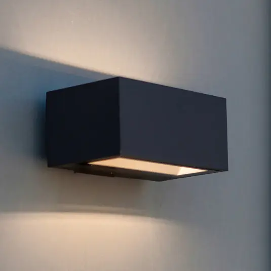 A Buon Prezzo Applique da esterni LED GEMINI, grigio scuro, 14 cm, IP54, luce verso