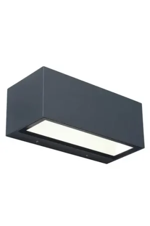Applique da esterni LED GEMINI, grigio scuro, 22 cm, IP54, luce verso Offerta Lampo