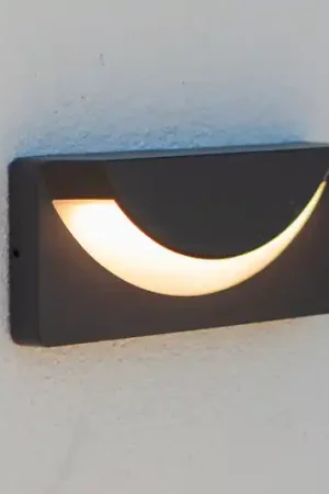 Applique da esterni LED LUPS, grigio scuro, larghezza 23 cm, IP54 Must-Have