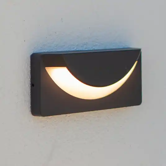 Applique da esterni LED LUPS, grigio scuro, larghezza 23 cm, IP54 Must-Have