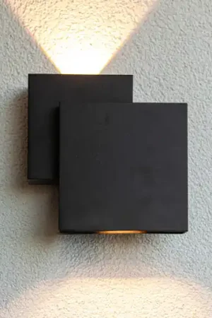 Direttamente Dal Produttore Applique da esterni LED RIALTO, nera, 20 cm, IP44, luce verso l‘alto/verso il