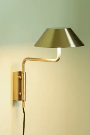 Applique a LED COVER, color ottone, profondità 30 cm, metallo Novità