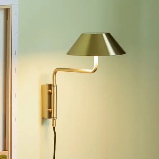 Applique a LED COVER, color ottone, profondità 30 cm, metallo Novità