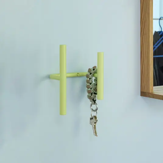 Promozione Appendiabiti da parete Flip, verde chiaro, larghezza 20 cm, metallo
